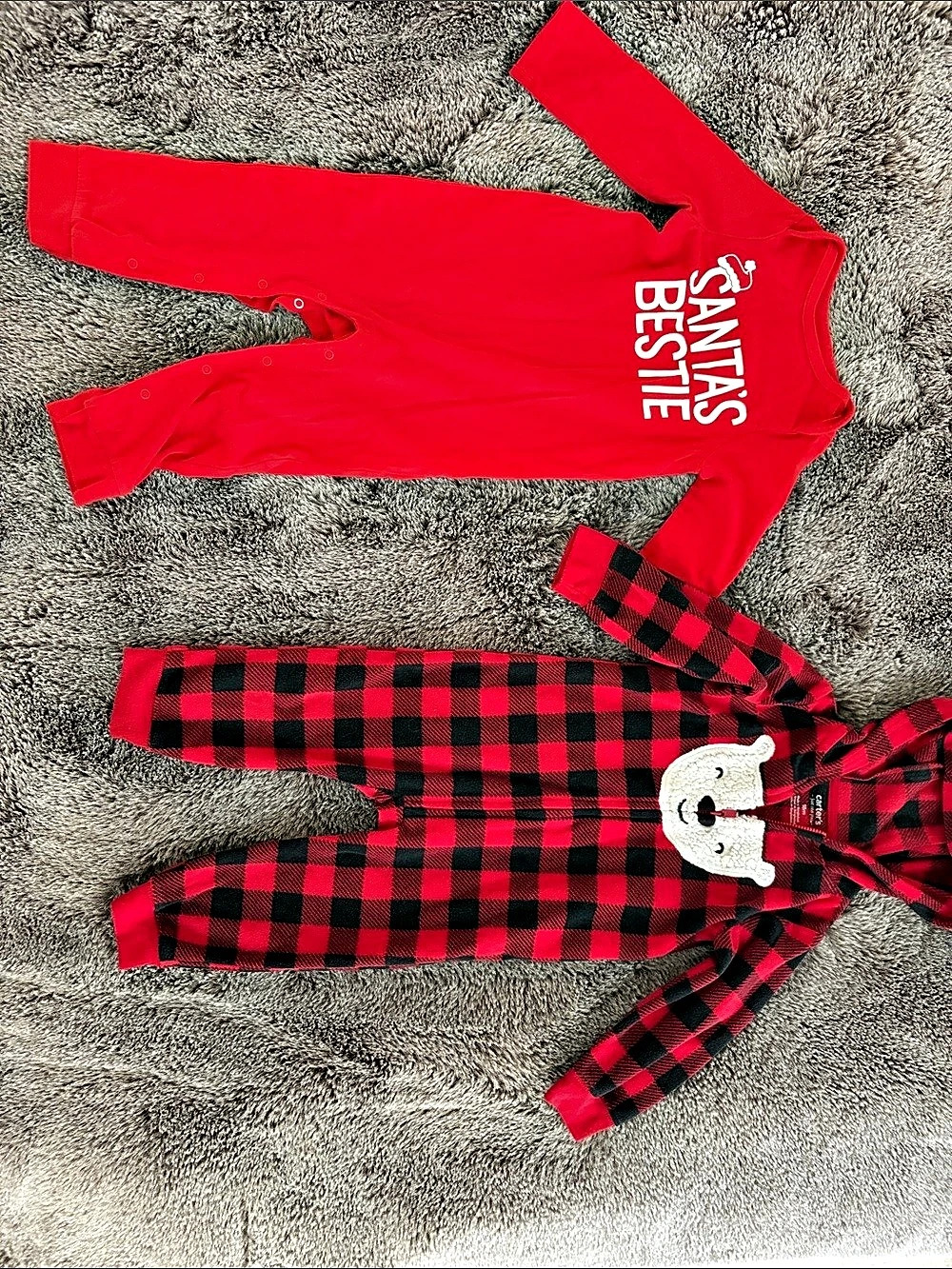 Carter's Baby Plaid Matching Set Size 18M Like New